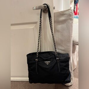 Prada Black Shoulder Bag with Leather Trim -MAKE AN OFFER